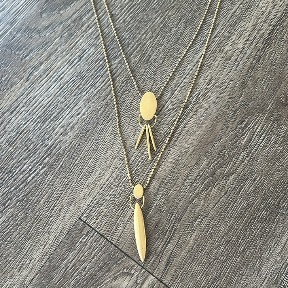 Long layered statement necklace